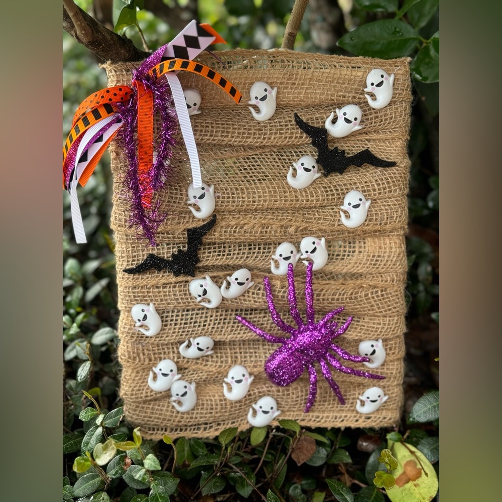 Light Up Handmade Halloween Wall Hanging Room Decor Battery Operated Spooky